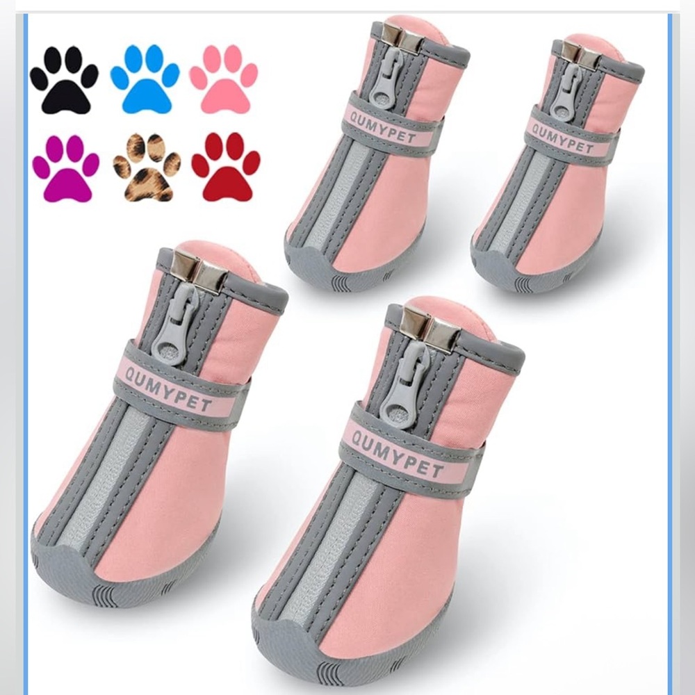 QUMY dog shoes in pink size 2